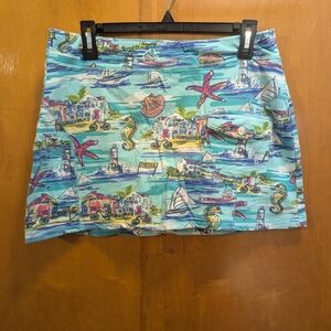 Onque Casuals Coastal Print Mini Skirt